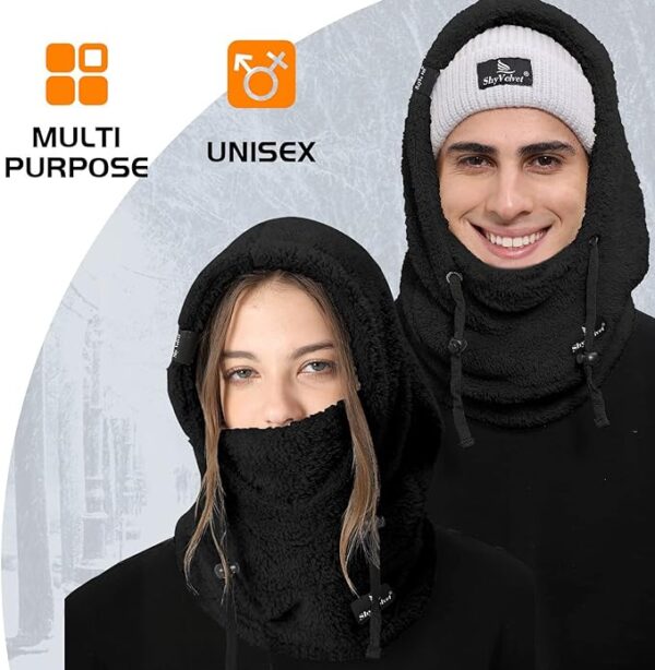 Shy Velvet Balaclava Wind-Resistant Winter Face Mask - Image 3