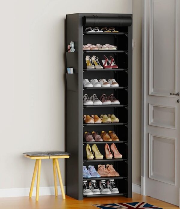 VTRIN Vertical Narrow Shoe Rack Organizer Tall Shoe Rack for Closet - Image 3