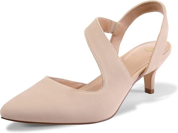 mysoft Women's Pumps 2 inch Low Heel Pointed Toe